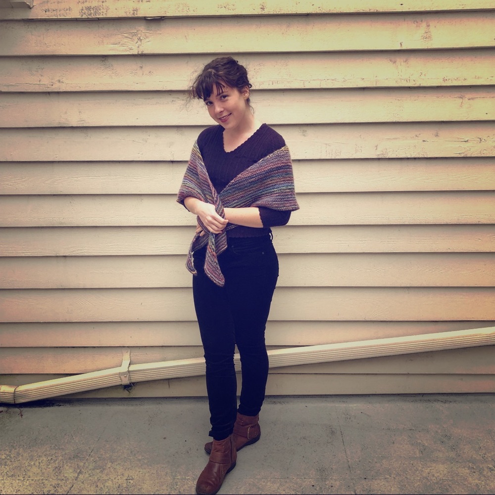 Knitted V-neck Sweater